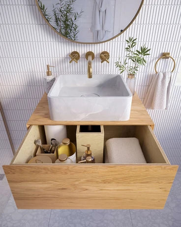 How to install a floating vanity
