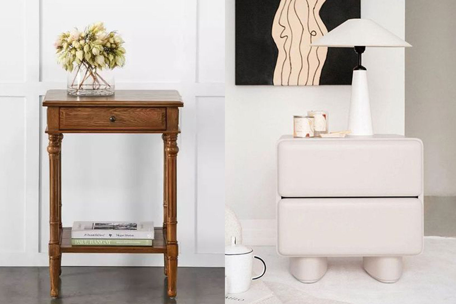 Nightstand styles: from japandi to mid-century
