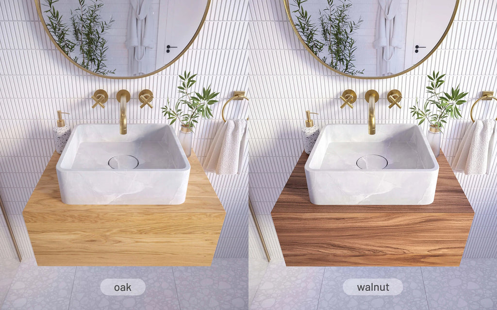 bathroom vanity wood types