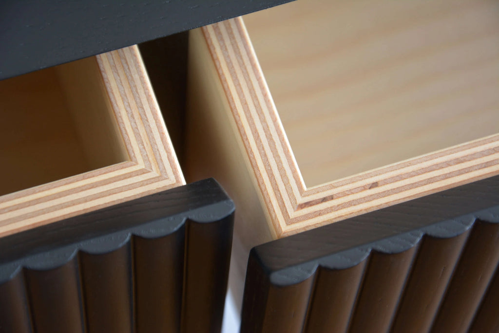 black oak fluted drawer