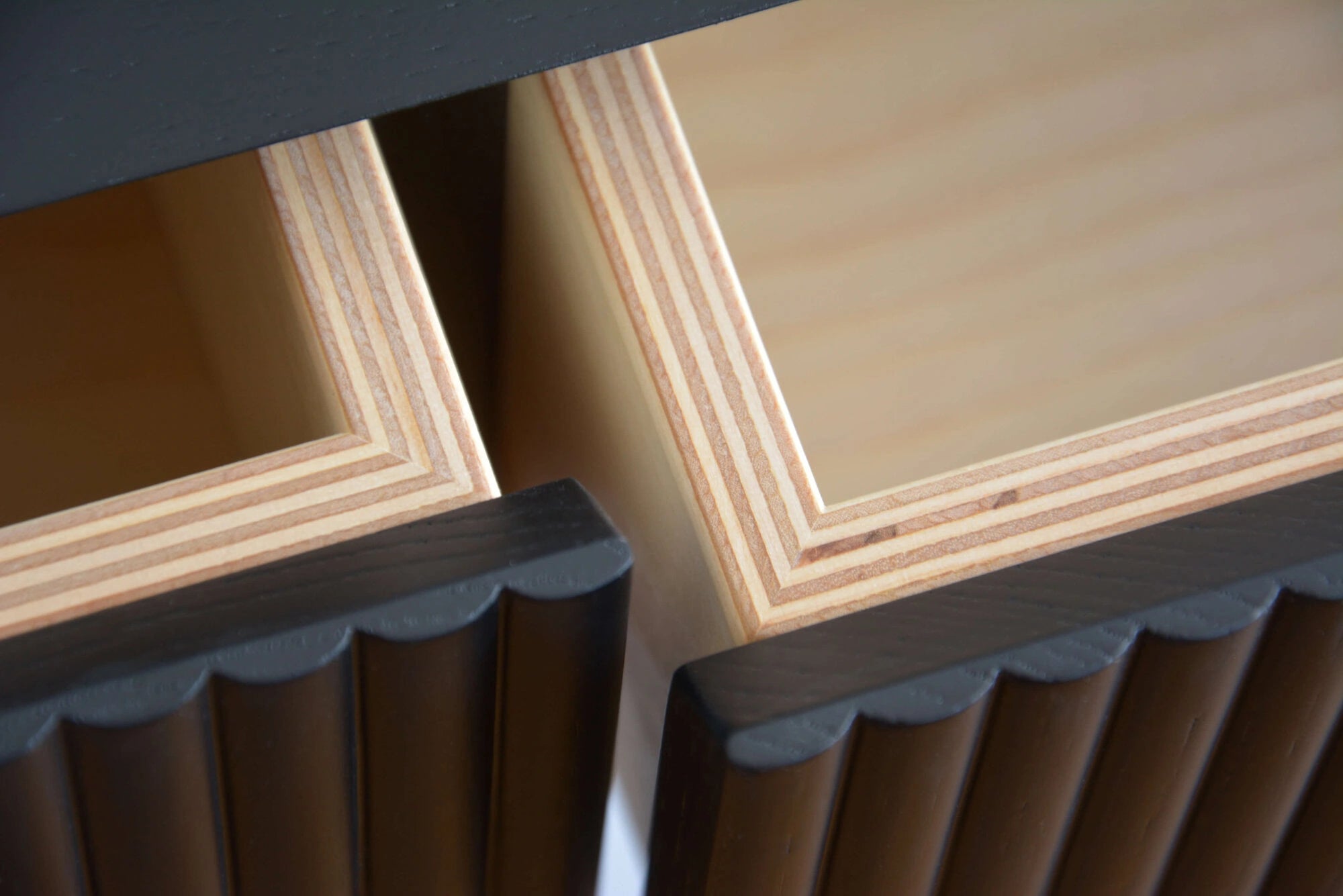 black oak fluted drawer