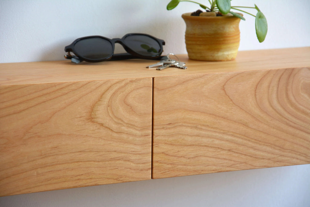cherry shelf for entryway
