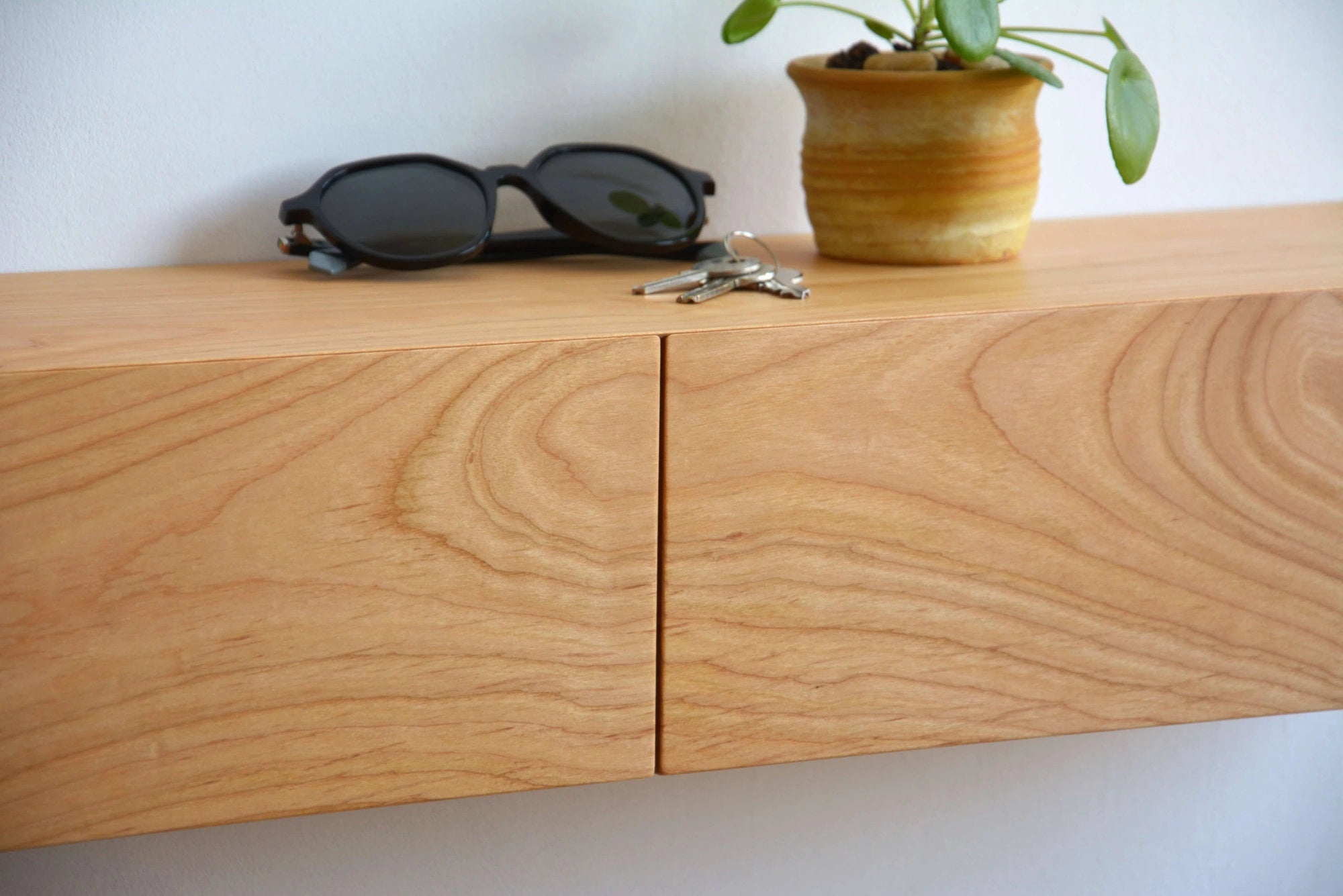 cherry shelf for entryway