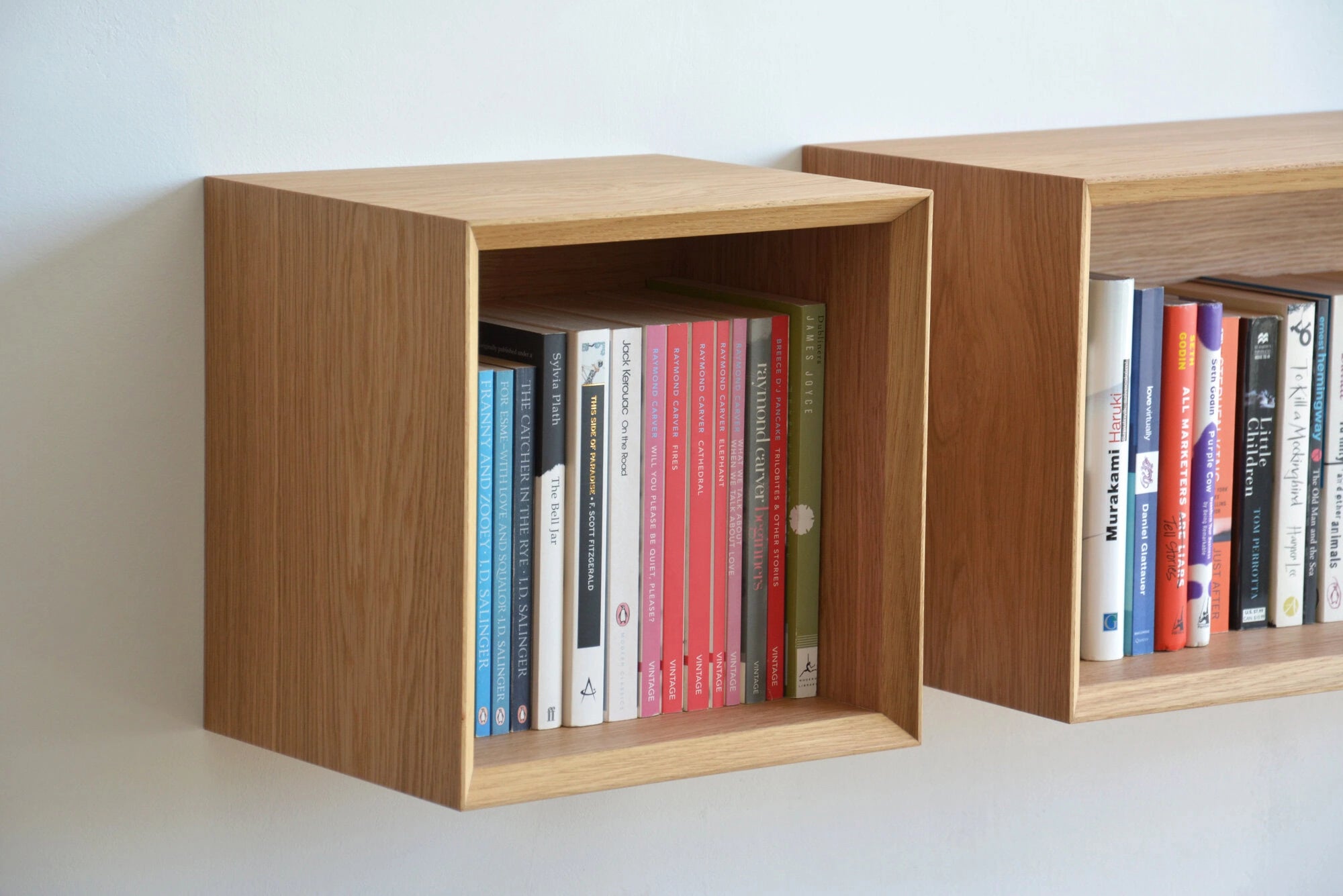 cube bookshelf oak color