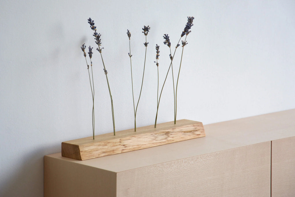 dried flower holder with lavender
