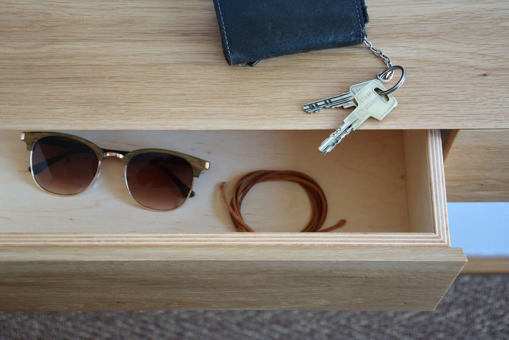 entryway shelf with drawer
