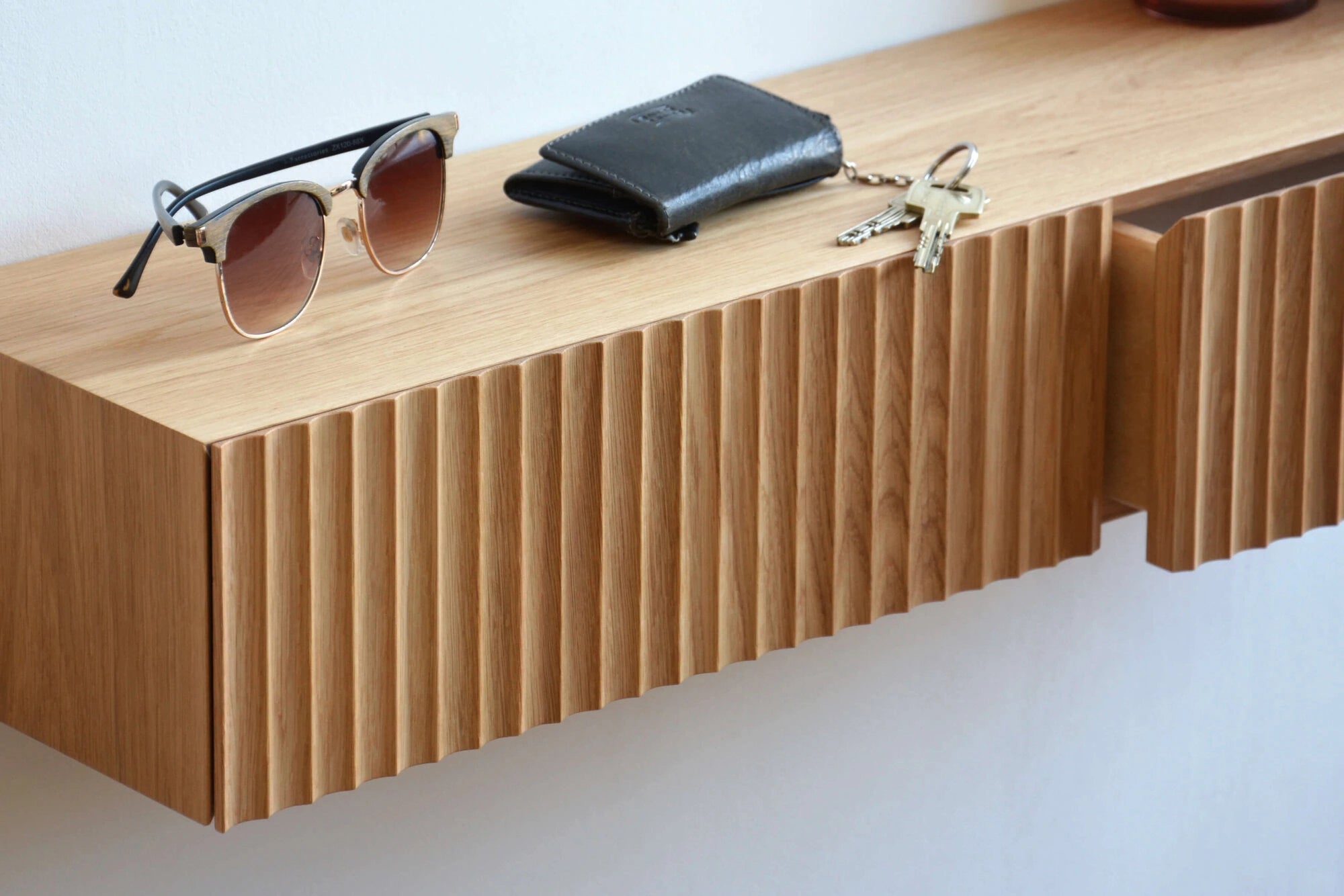 entryway shelf with drawers