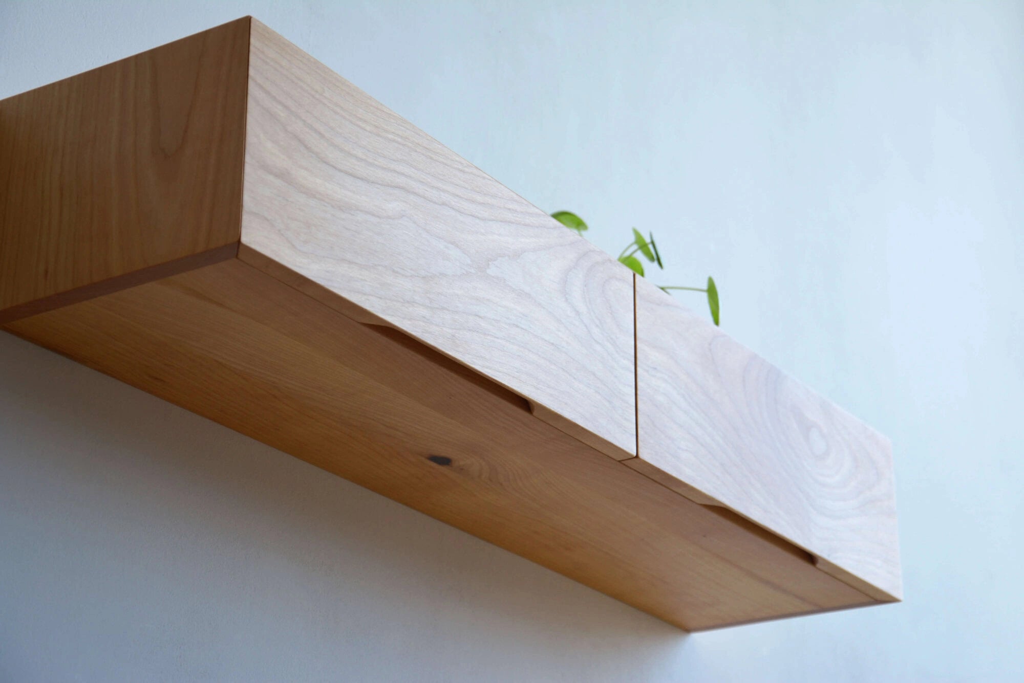 entryway shelf with hidden drawers