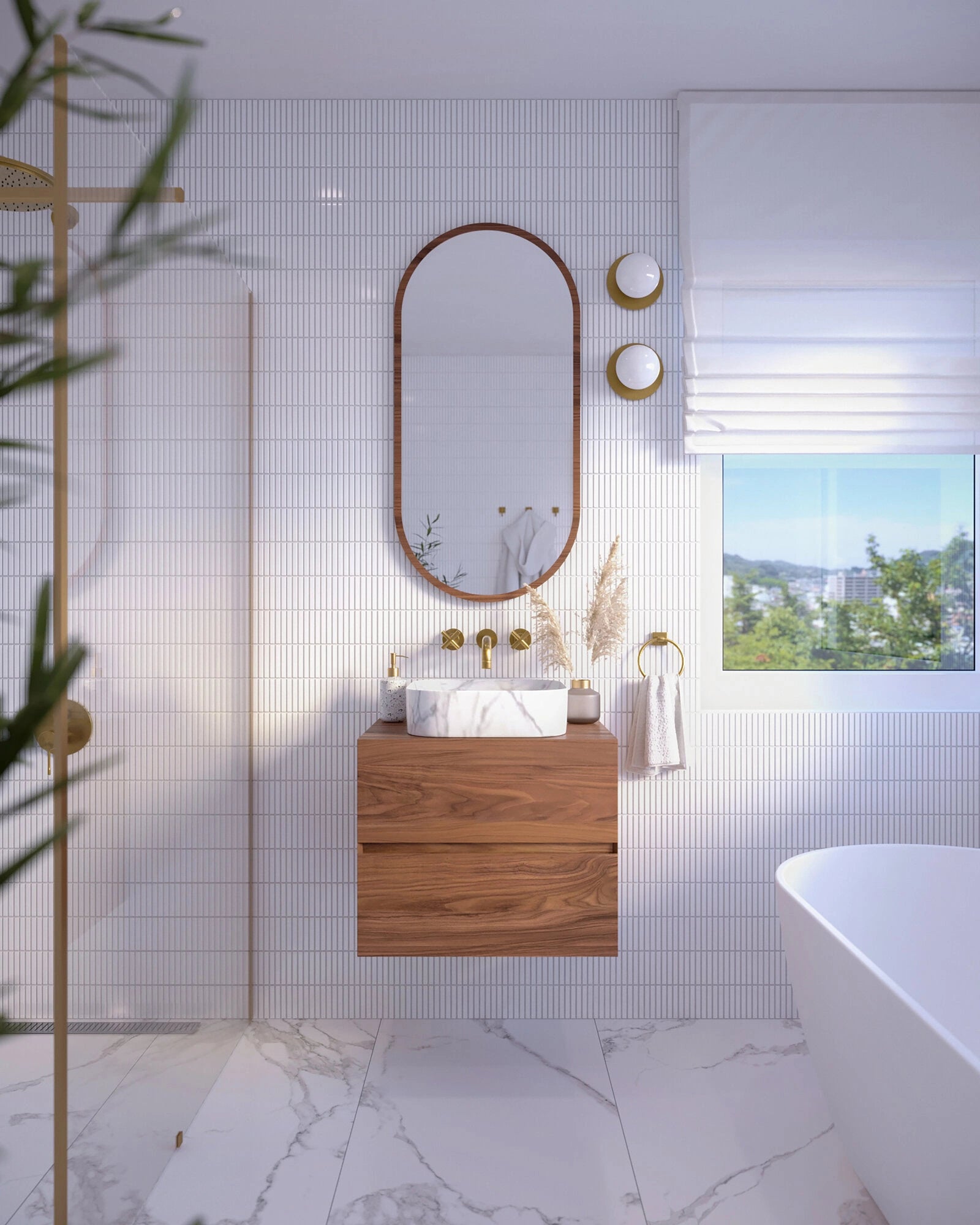 floating bathroom vanity with 2 drawers
