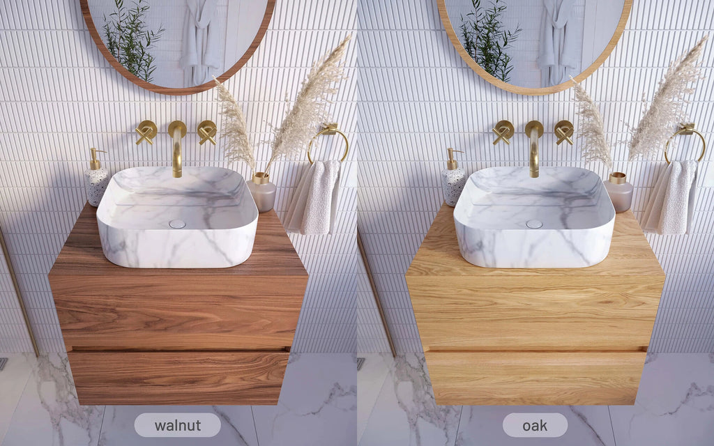floating bathroom vanity wood types