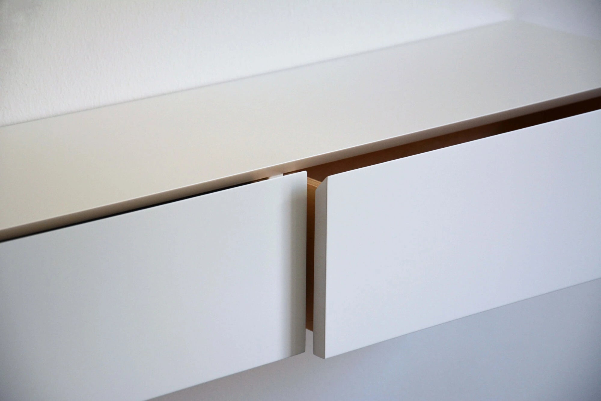 floating entryway shelf with drawers
