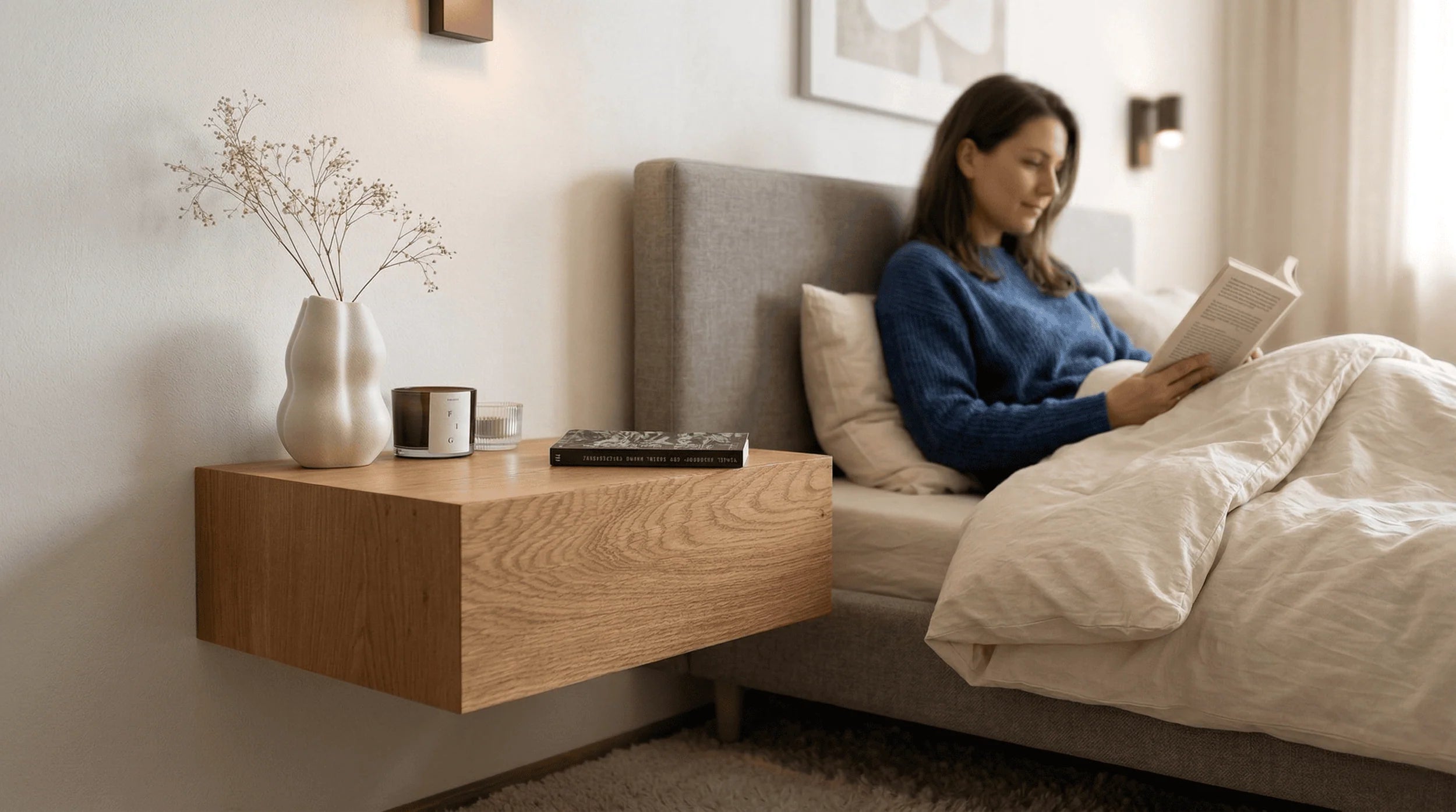 floating nightstand with drawer