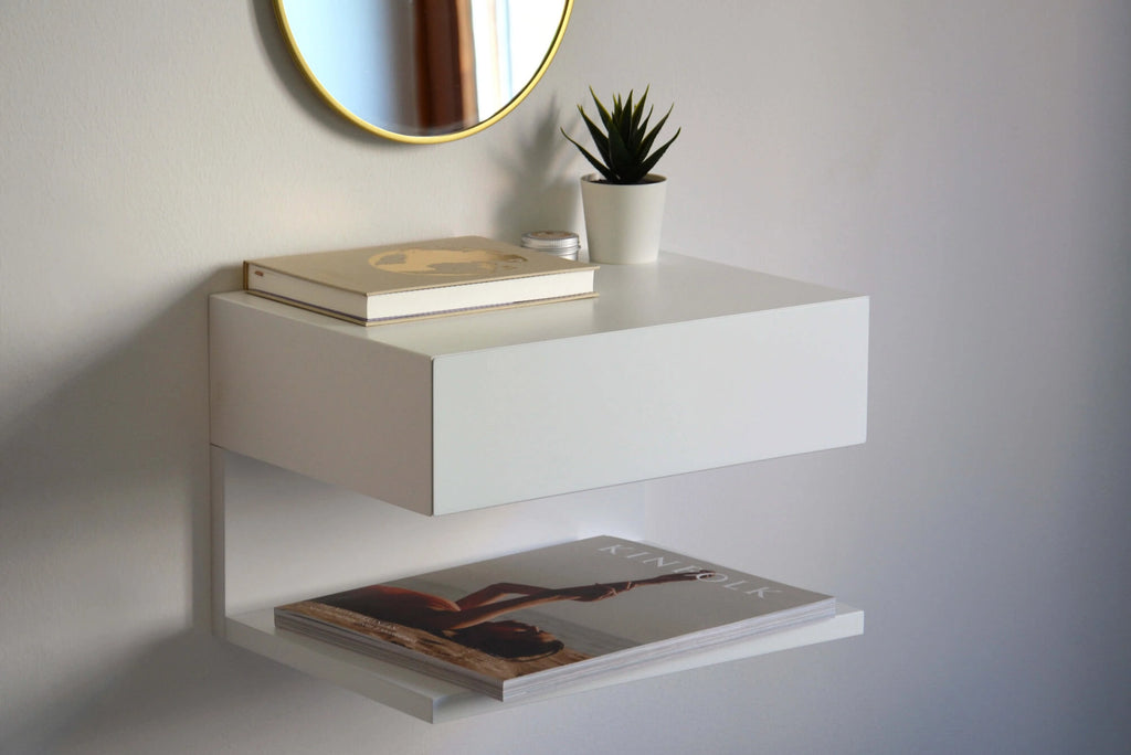 floating nightstand with shelf