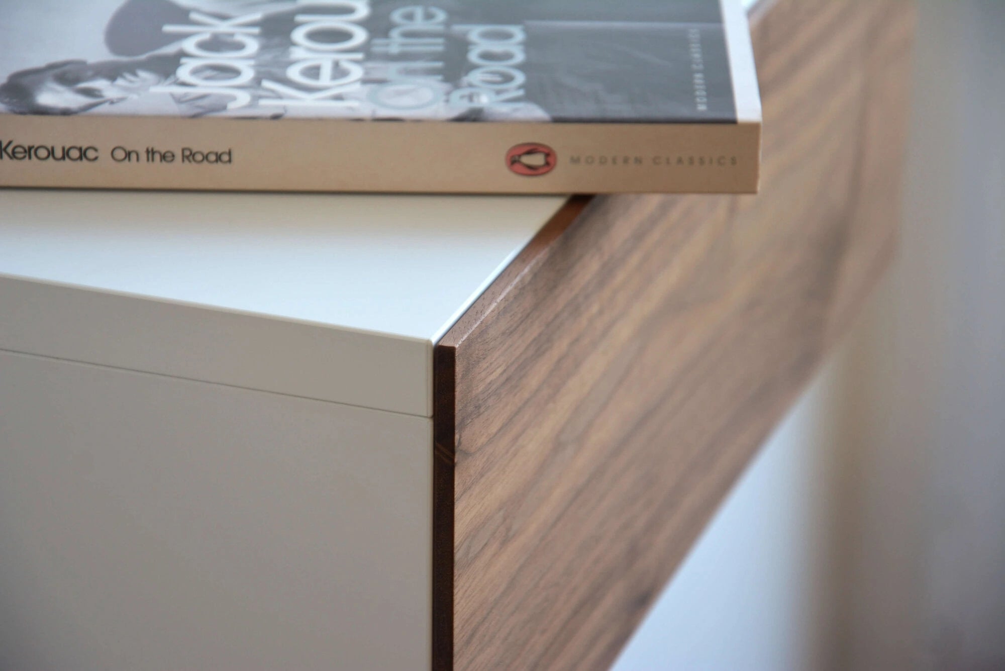 floating nightstand with wooden drawer