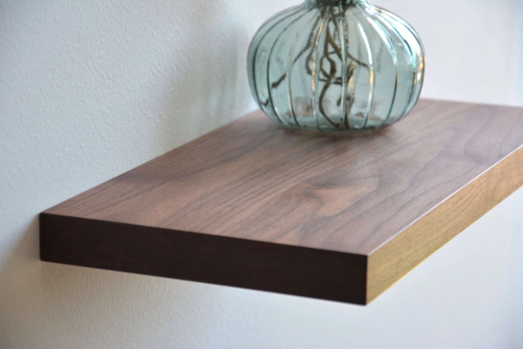 floating shelf made of walnut