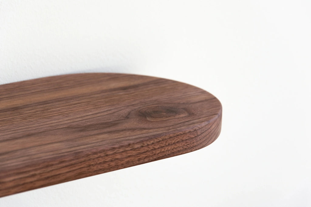 floating shelf made of black walnut