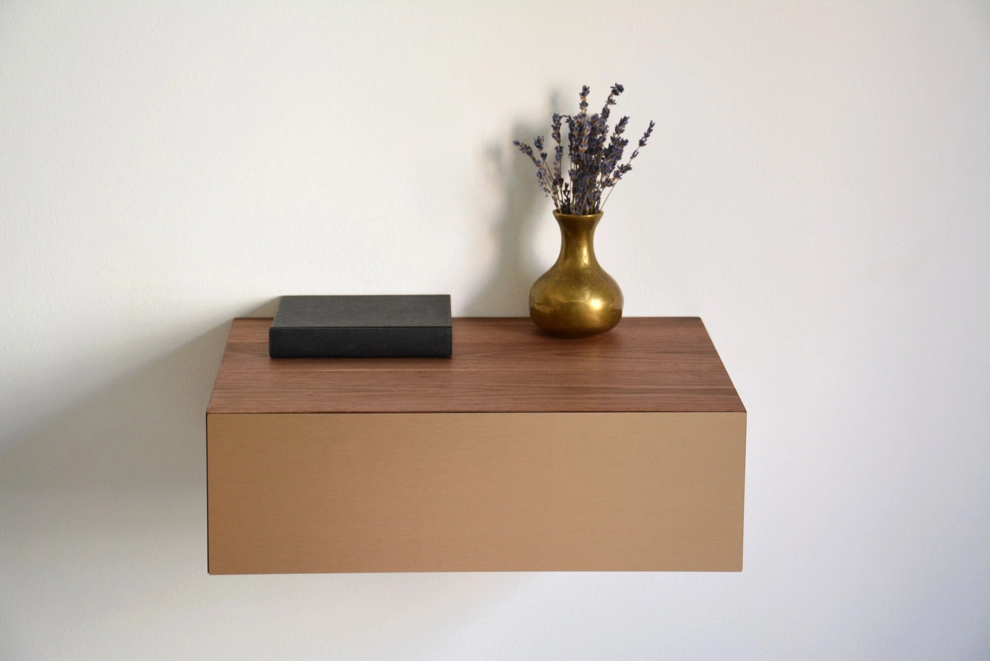copper floating bedside table