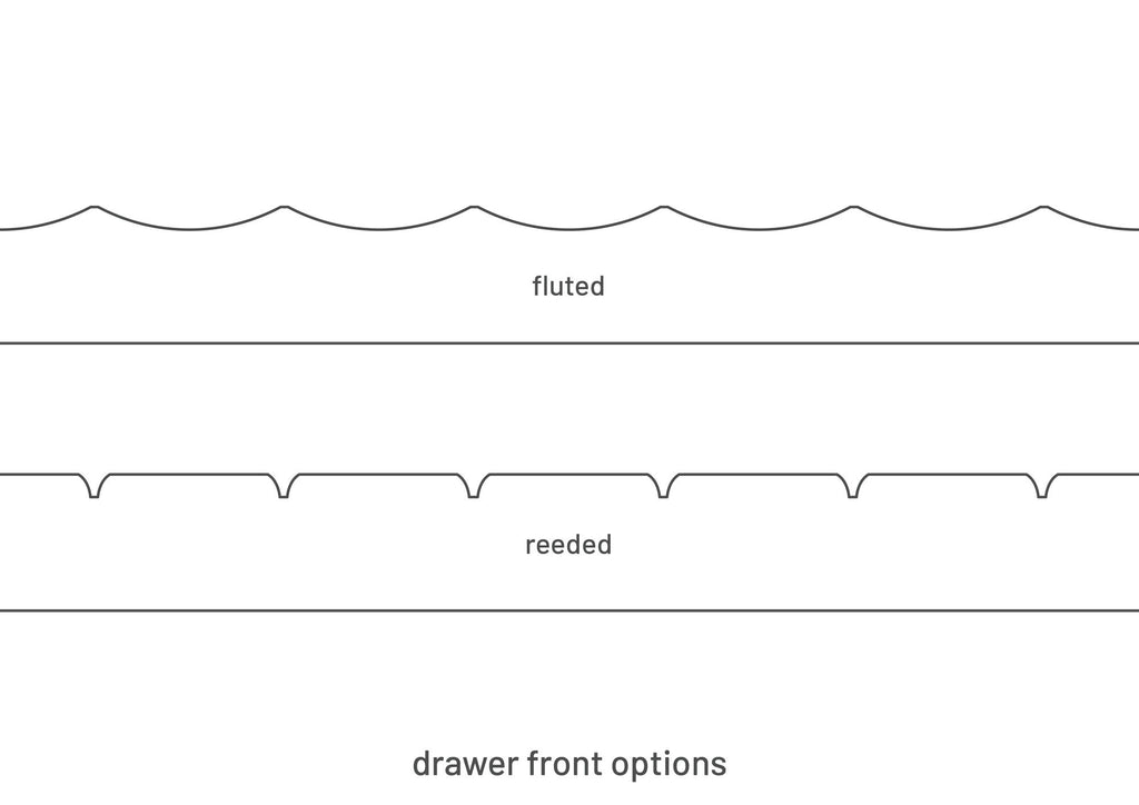 fluted drawer front options
