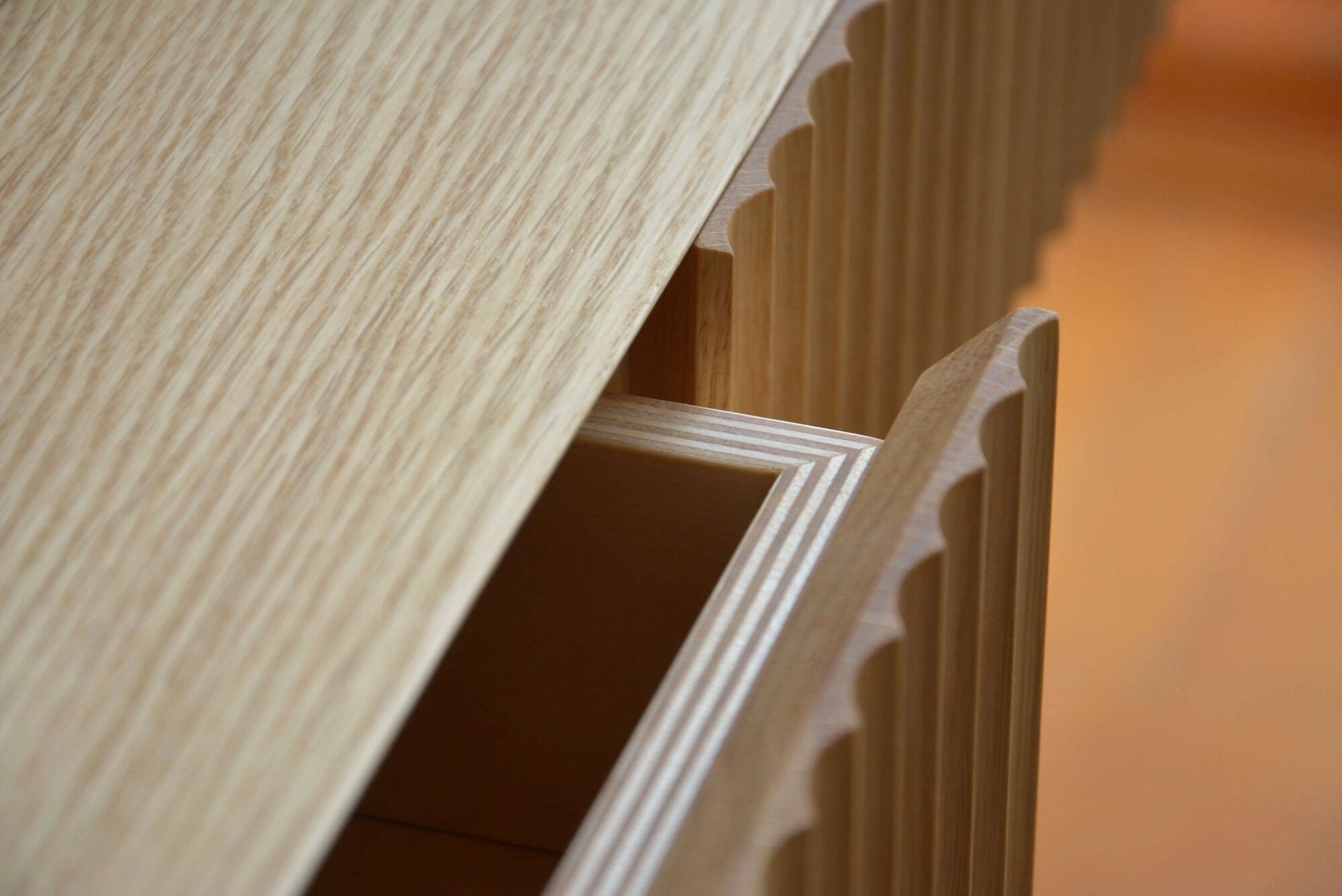fluted drawer front