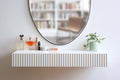 white fluted dressing table
