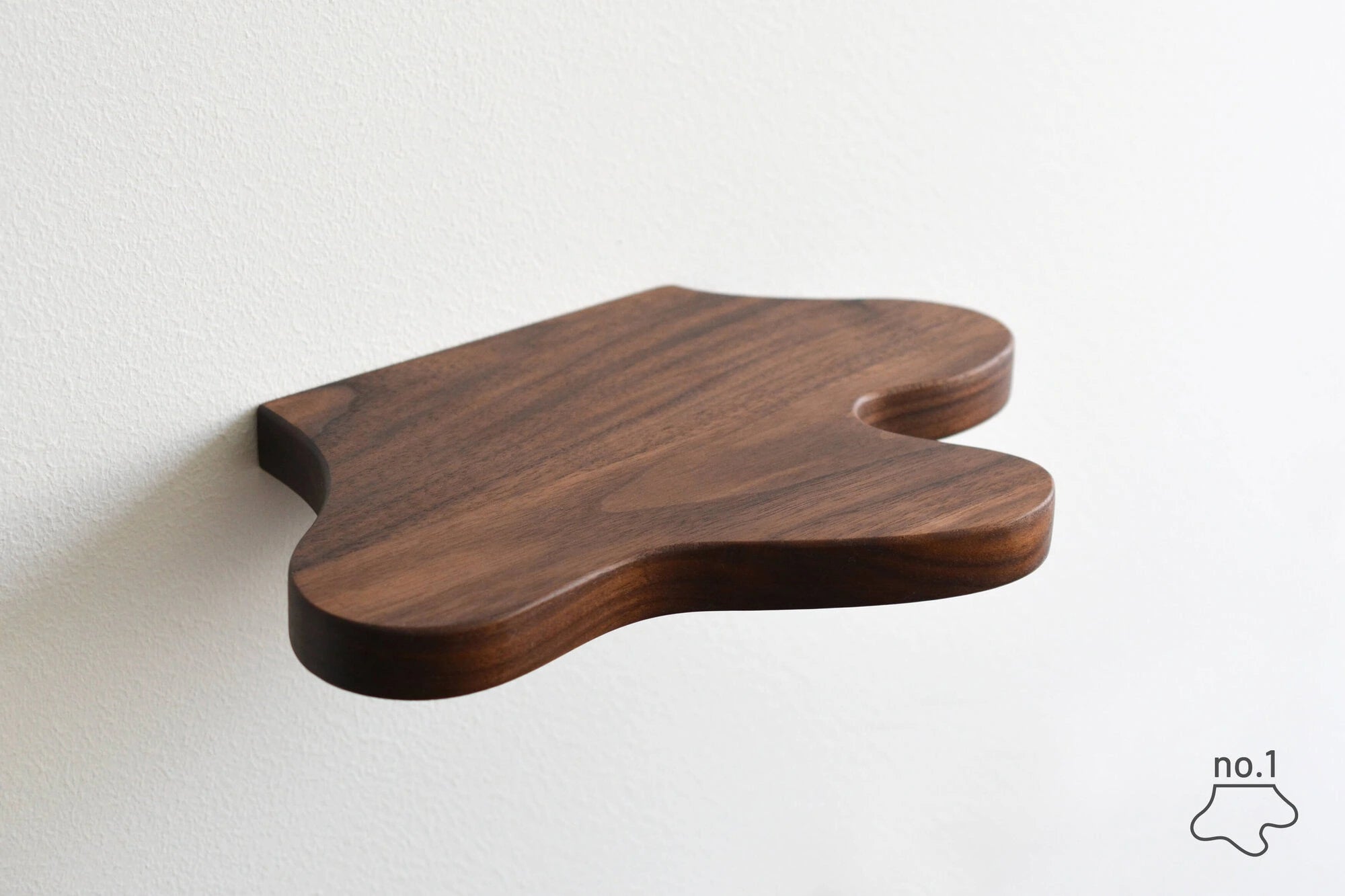 freeform shelf made of walnut 1