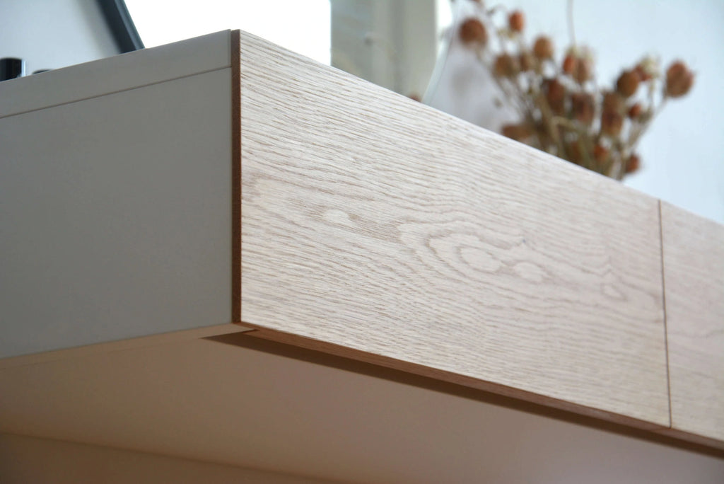 makeup shelf with drawers