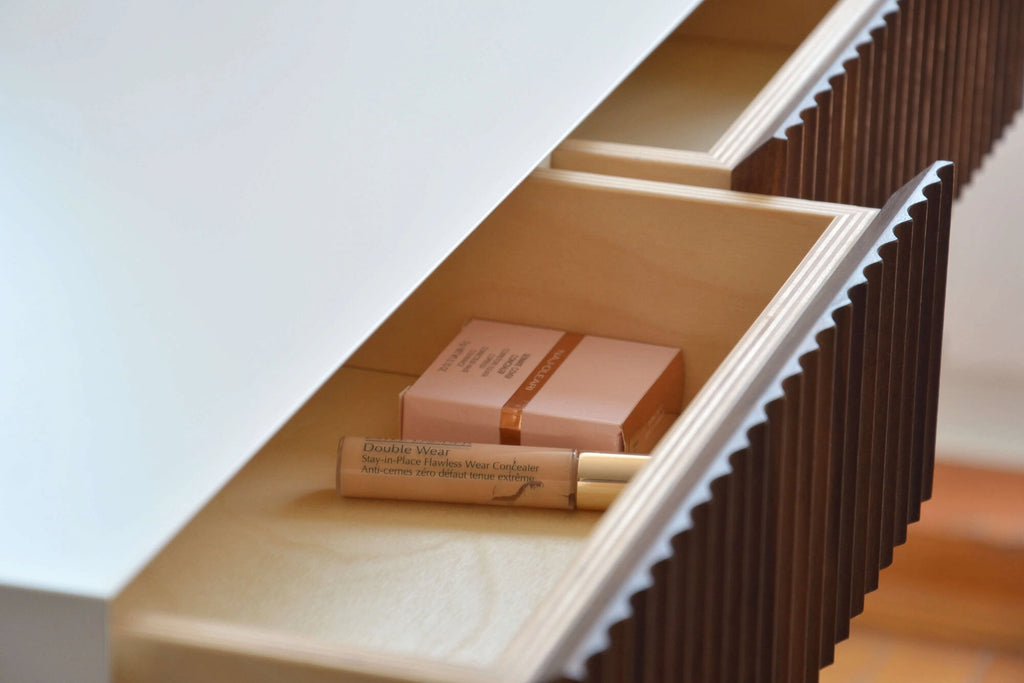 floating makeup vanity