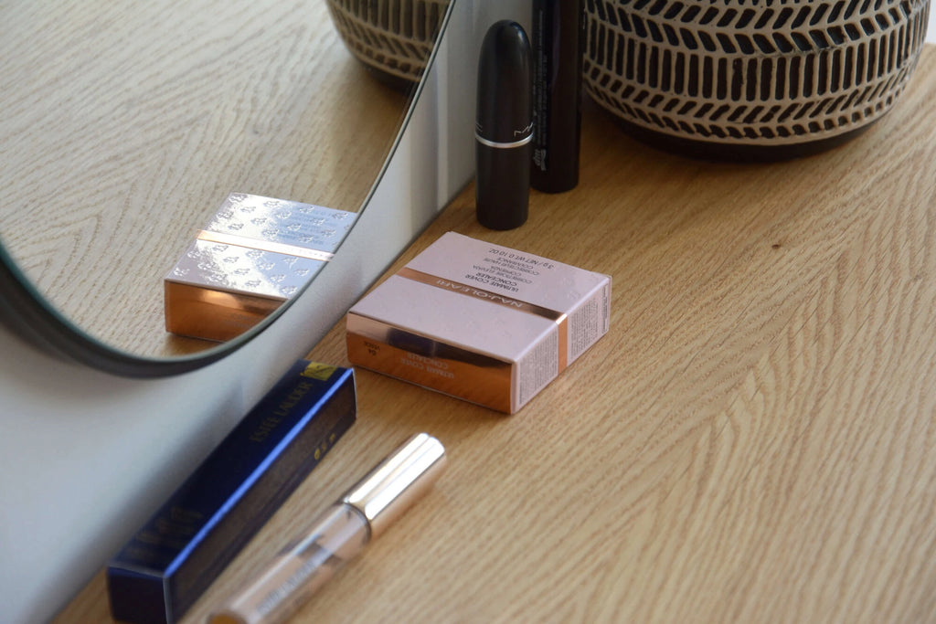 floating makeup vanity