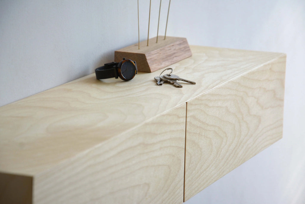 maple entry shelf