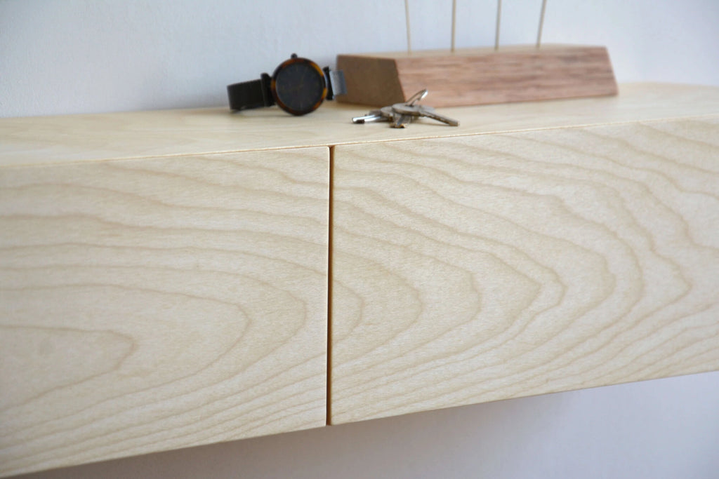 maple floating drawer