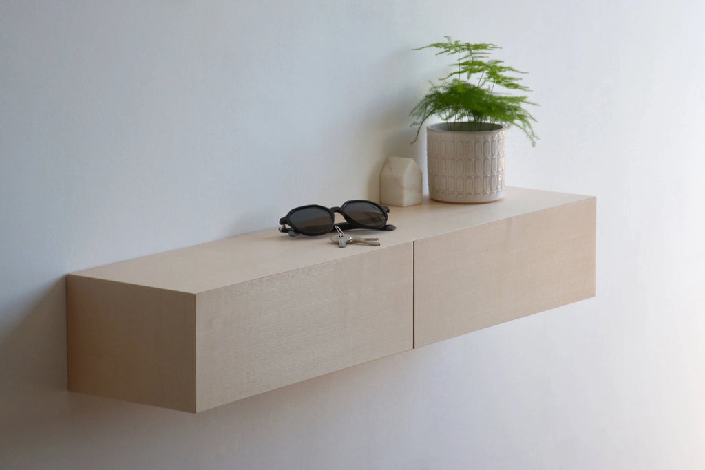 maple floating shelf
