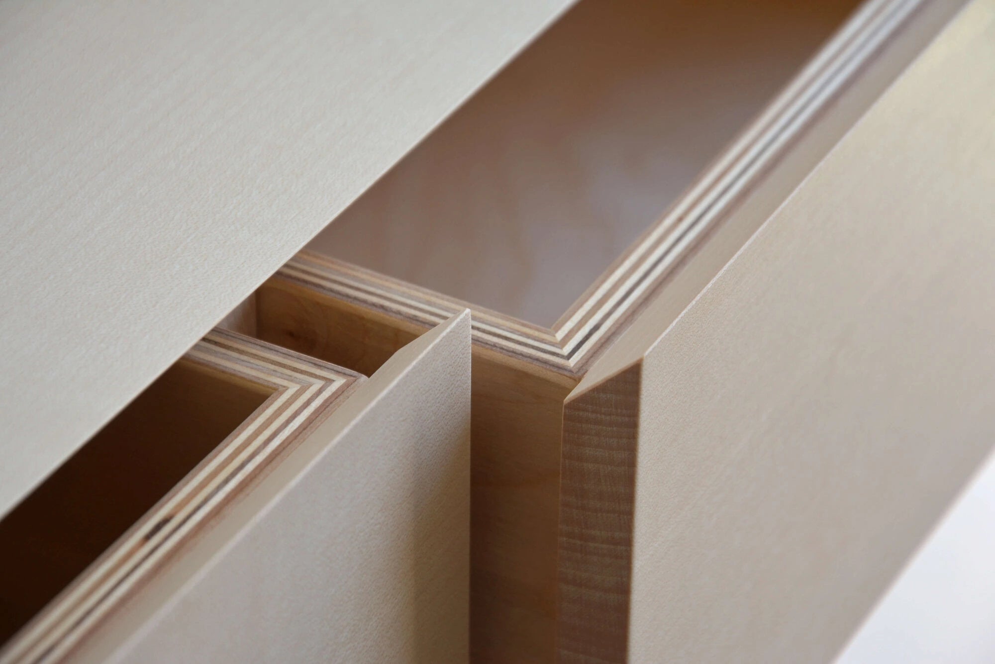 maple shelf with drawers
