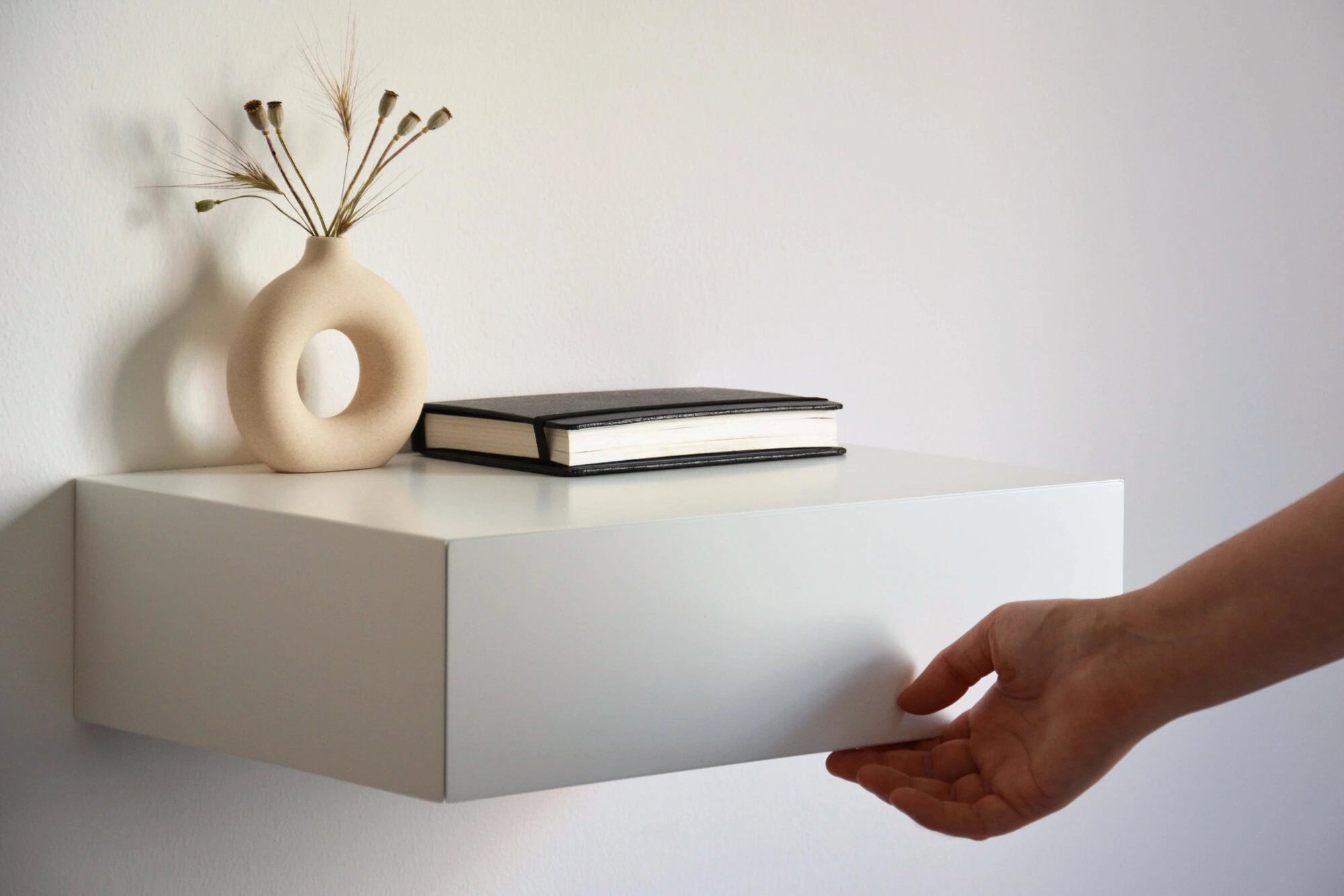 minimalist floating nightstand
