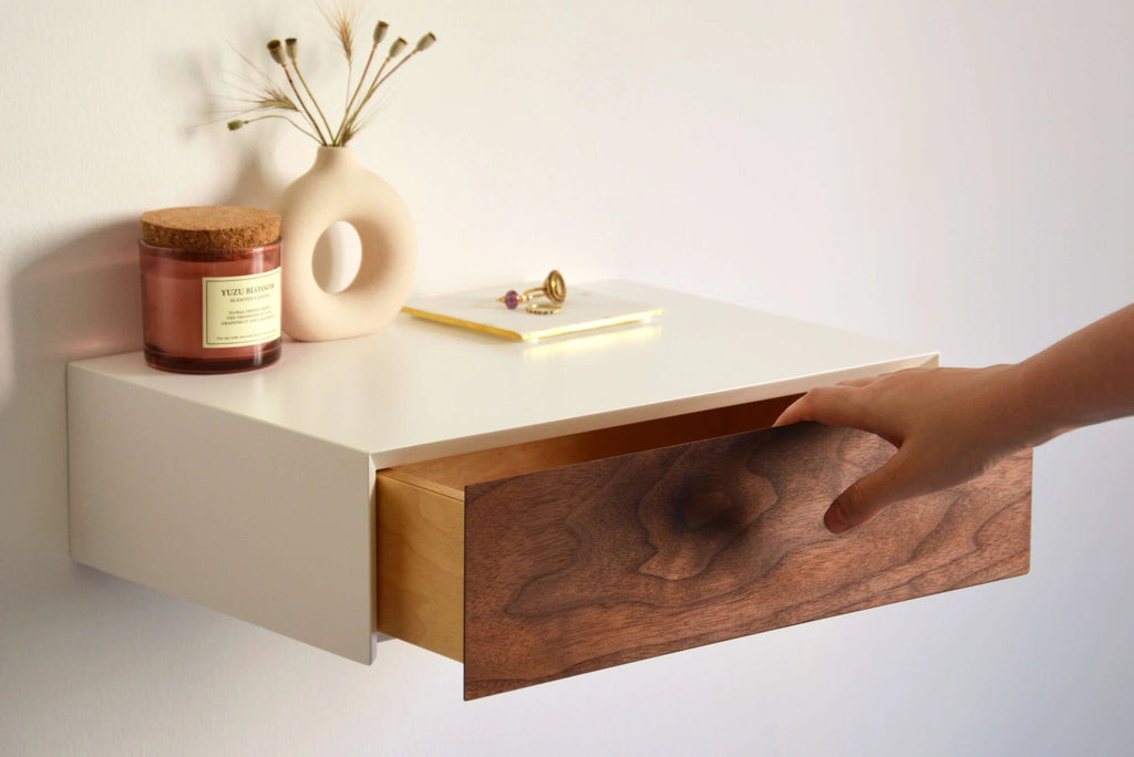minimalist floating nightstand