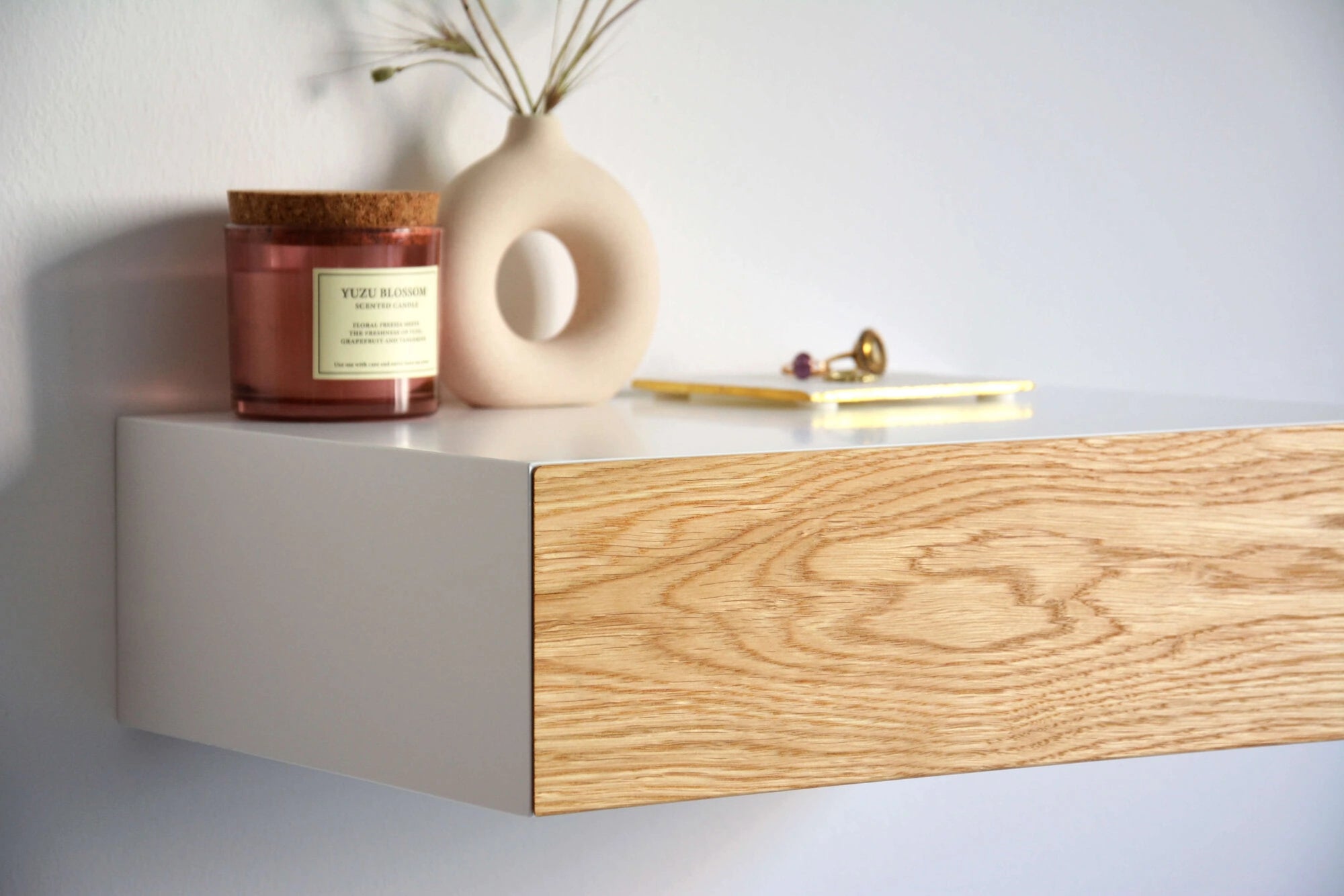 minimalist floating nightstand