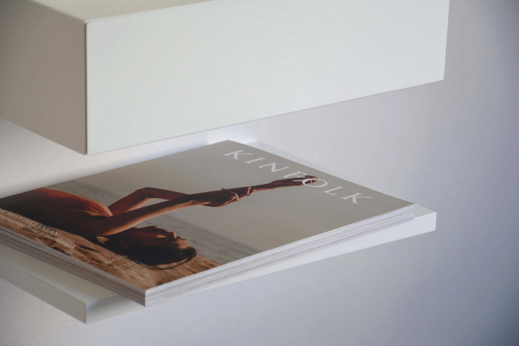nightstand with shelf