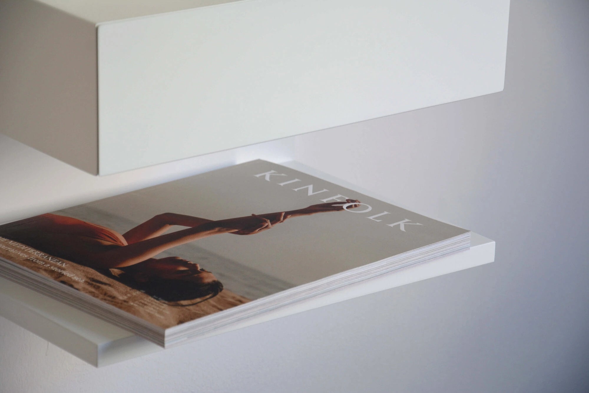 nightstand with shelf