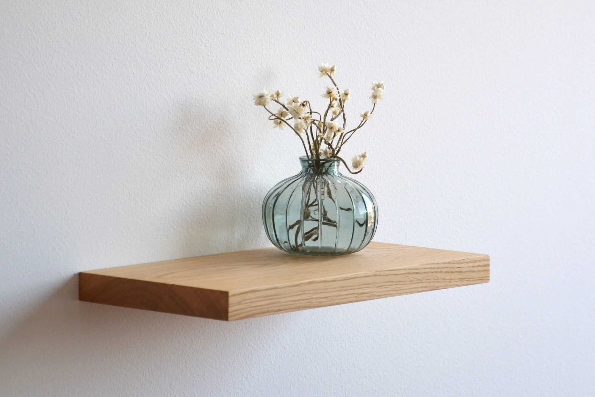 oak floating shelf