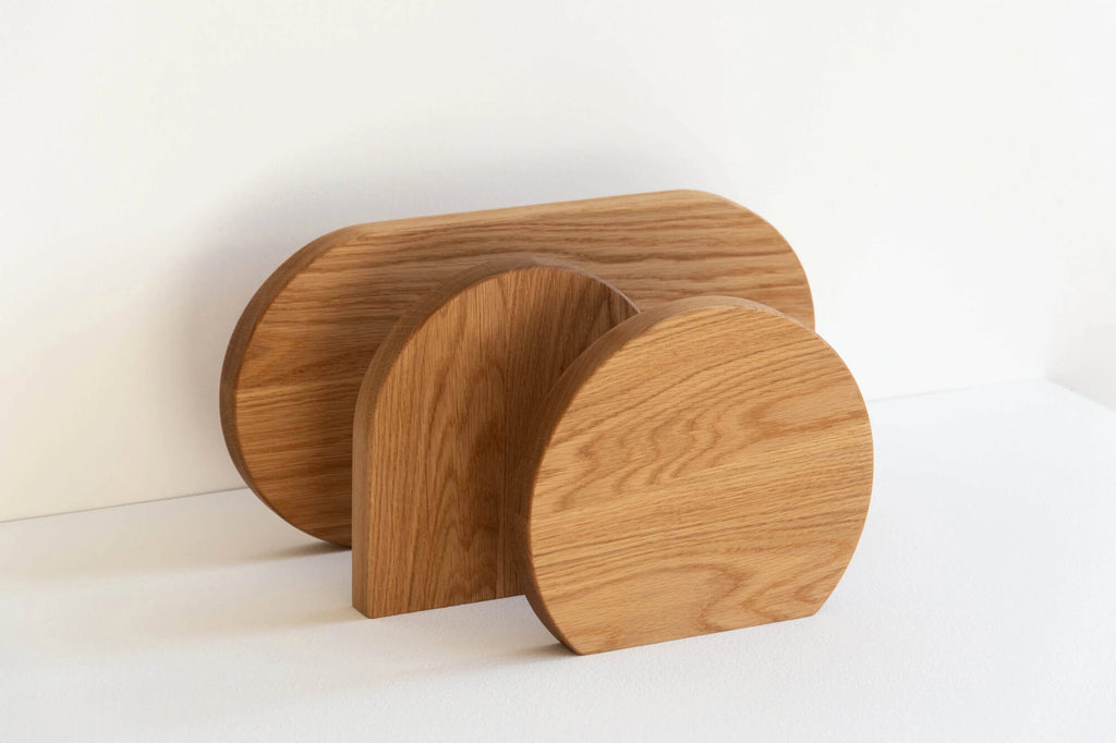 round oak floating shelves