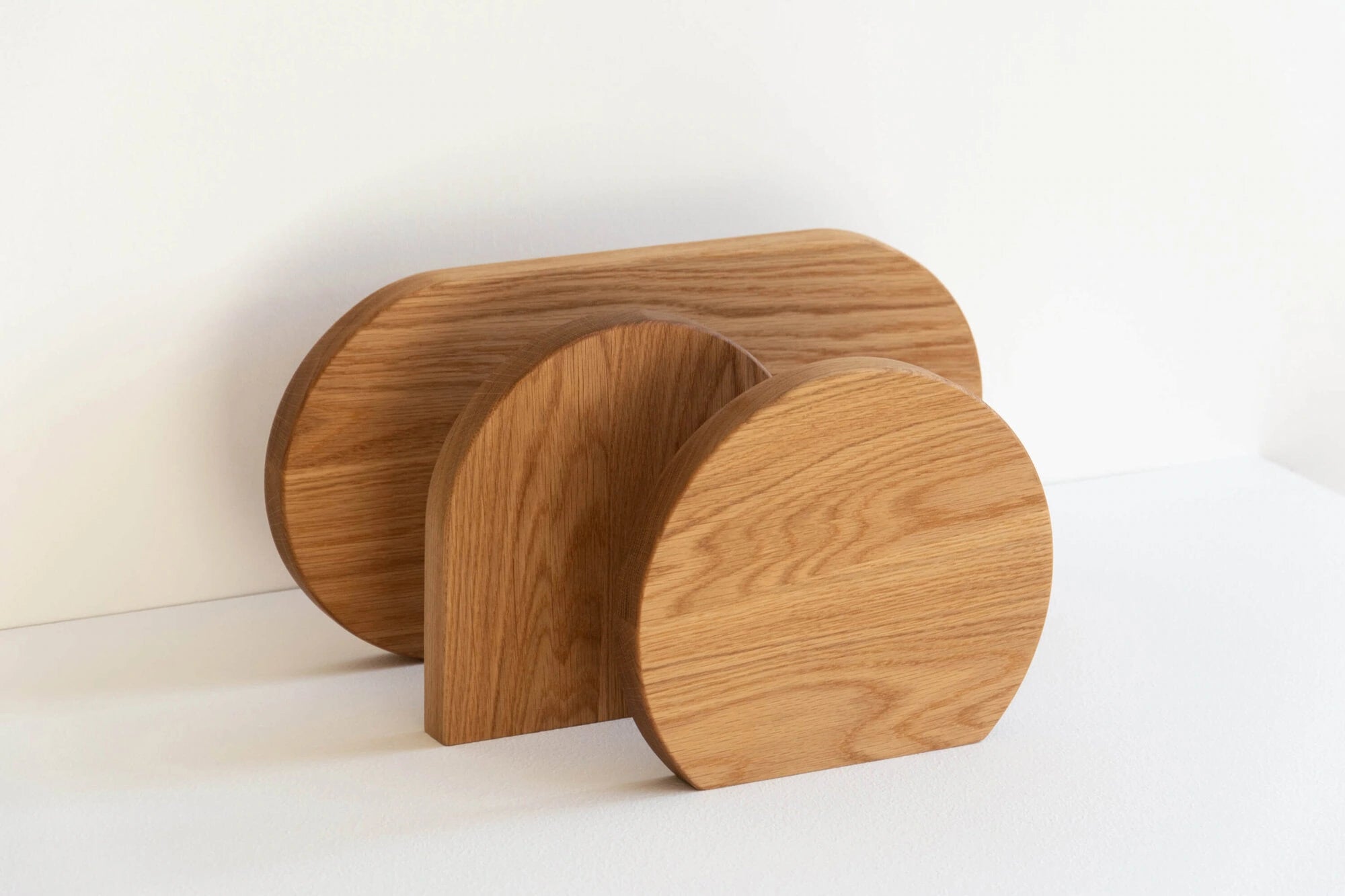 round oak floating shelves