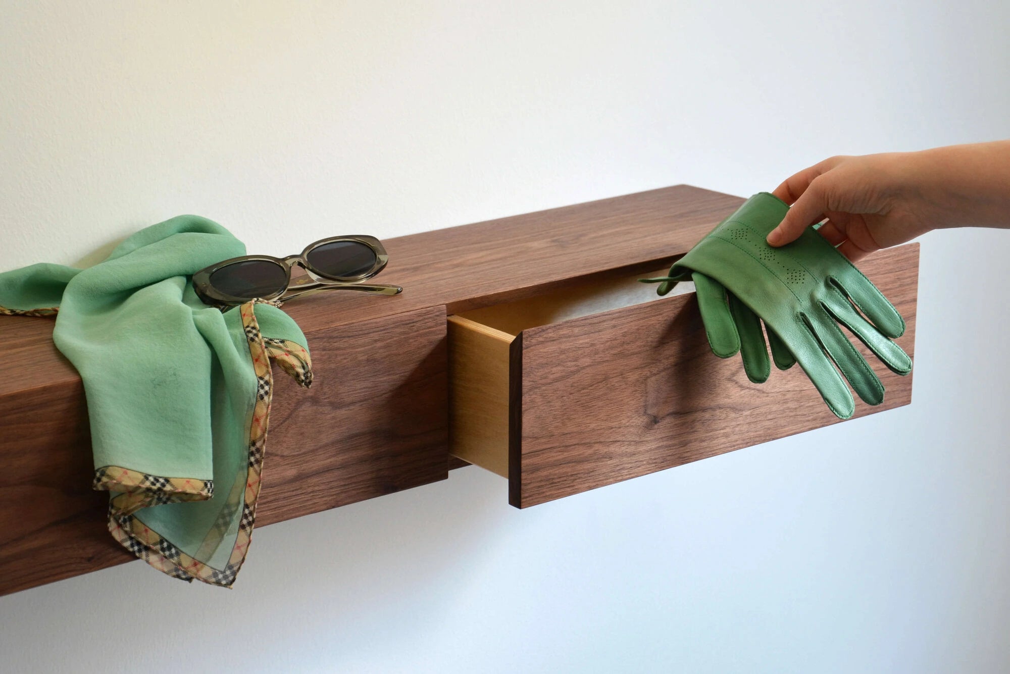 space-saver entryway shelf