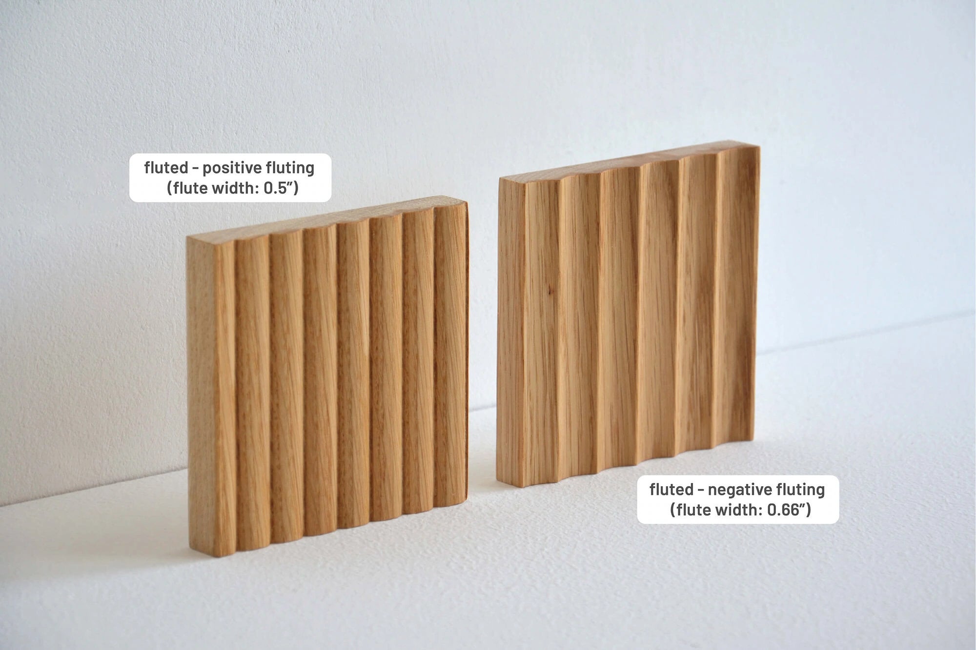 types of fluted wood surfaces