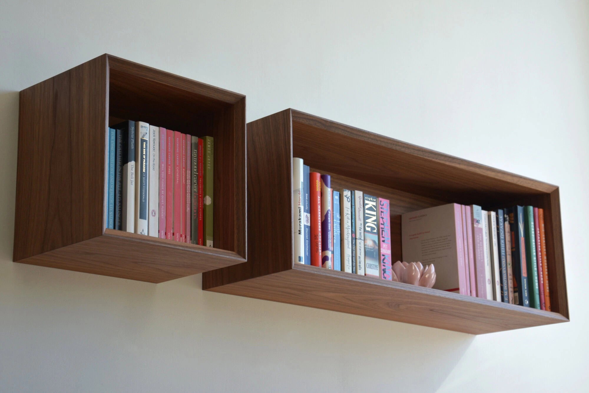 walnut bookshelf