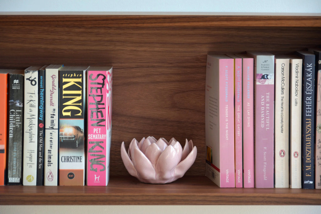 walnut floating bookshelf