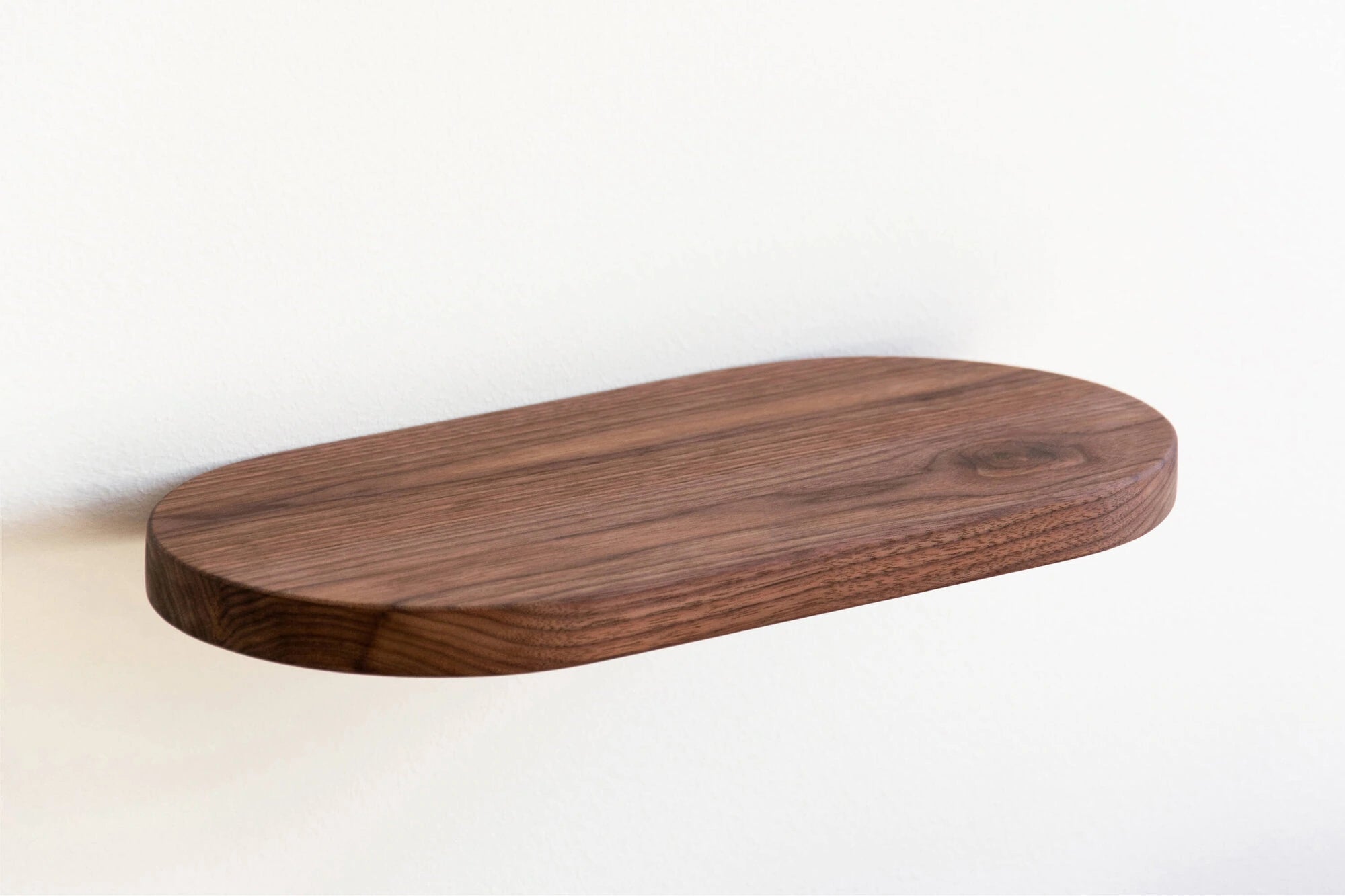 walnut floating shelf
