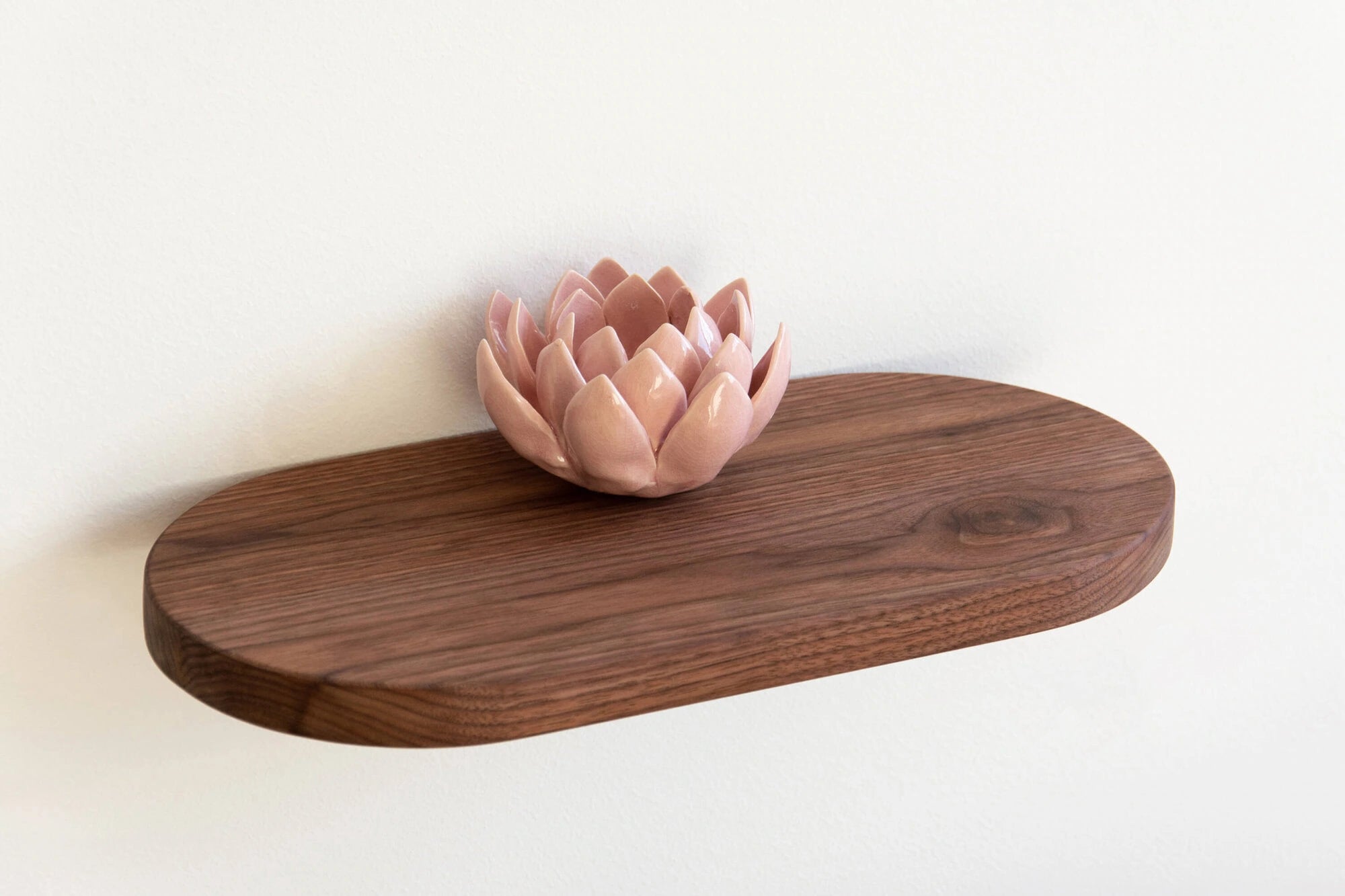 solid walnut floating shelf