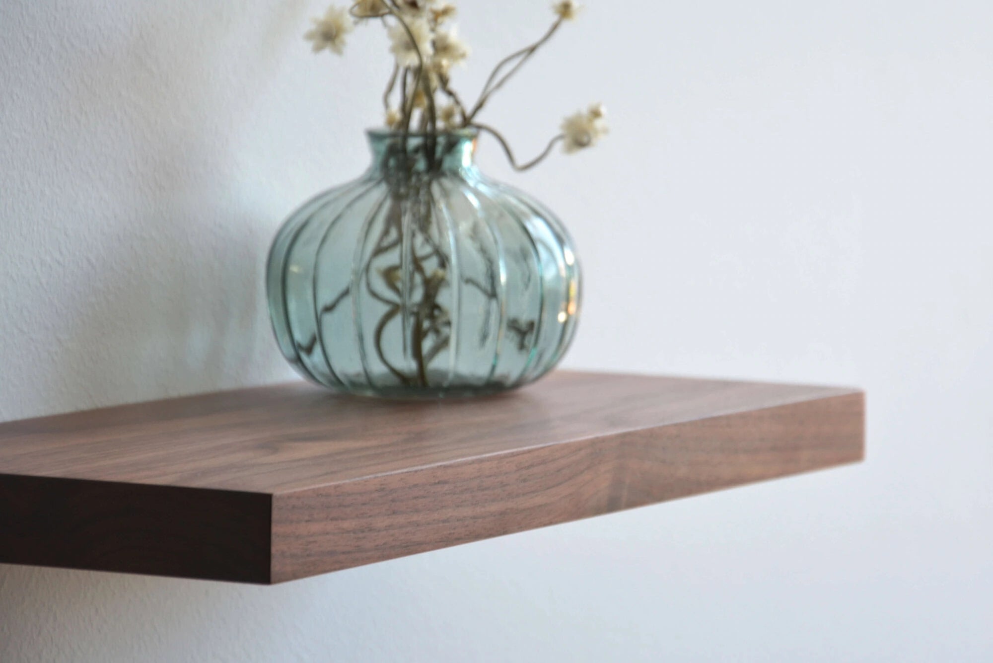 walnut wall shelf