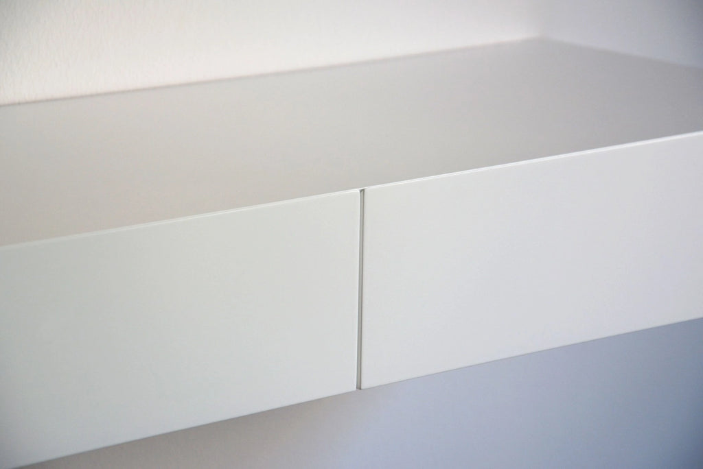 white minimalist dressing table